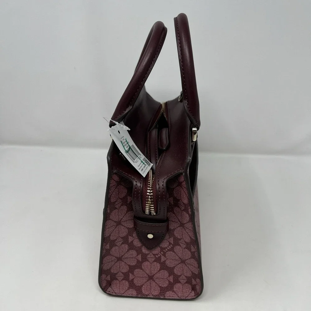 Kate Spade Flower Small Crossbody Bag Satchel Madison Granache Merlot Berry Tote